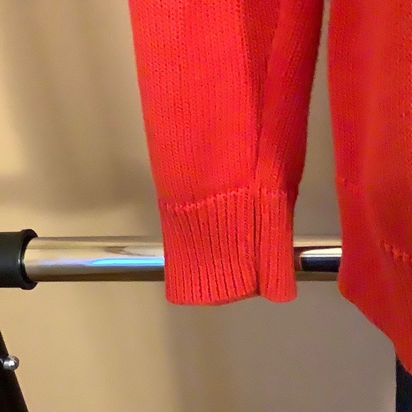 Ralph Lauren Lauren Active 100% Cotton Knit Red Sweater with Cowl Neck - Picture 5 of 13